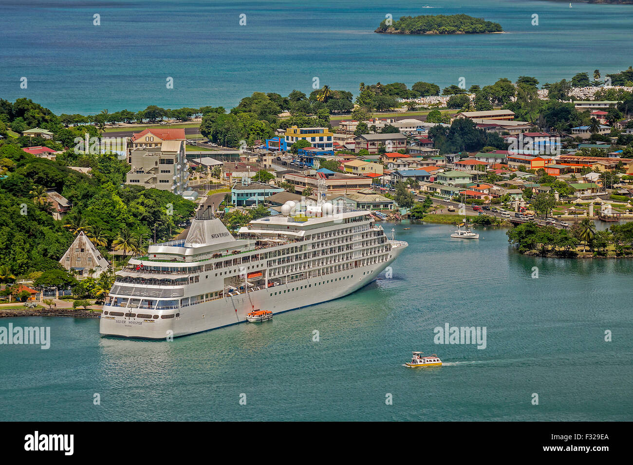 Cruise Ship Docked At Castries St. Lucia West Indies Stock Photo Alamy