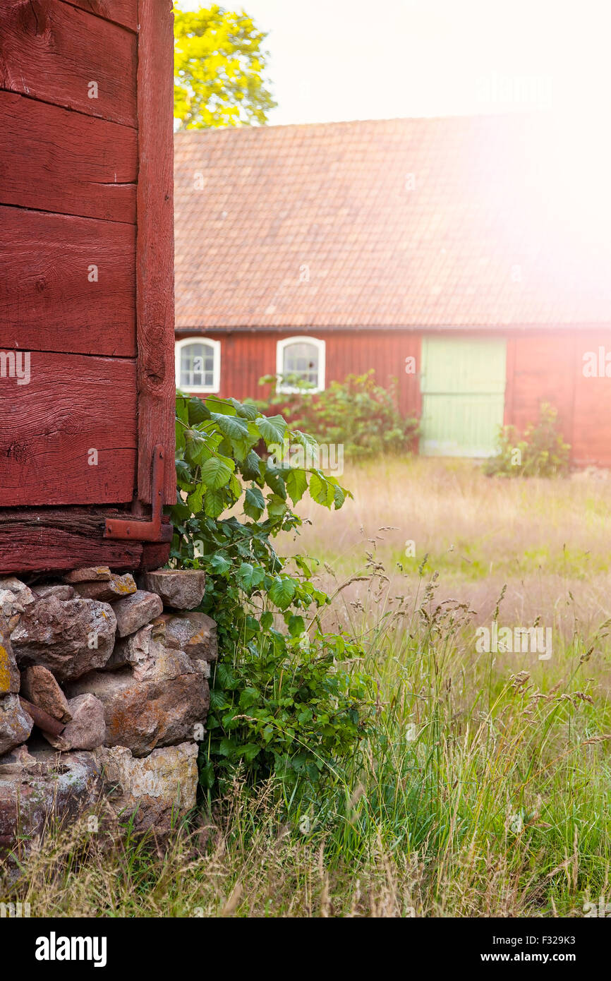 Image of abandoned farm. Skane, Sweden. Stock Photo