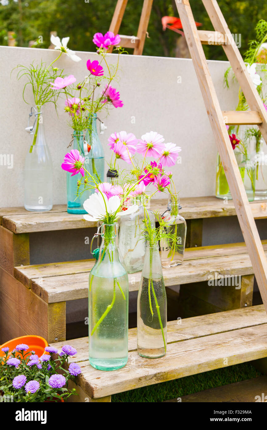 Image of glas bottle flower vases Stock Photo Alamy