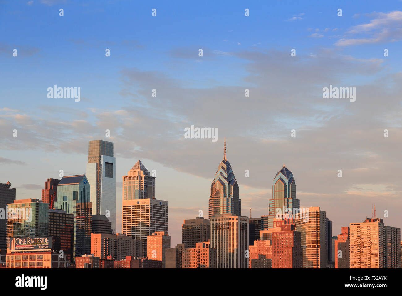 Philadelphia Skyline 2015, Center City, Philadelphia, Pennsylvania , USA Stock Photo