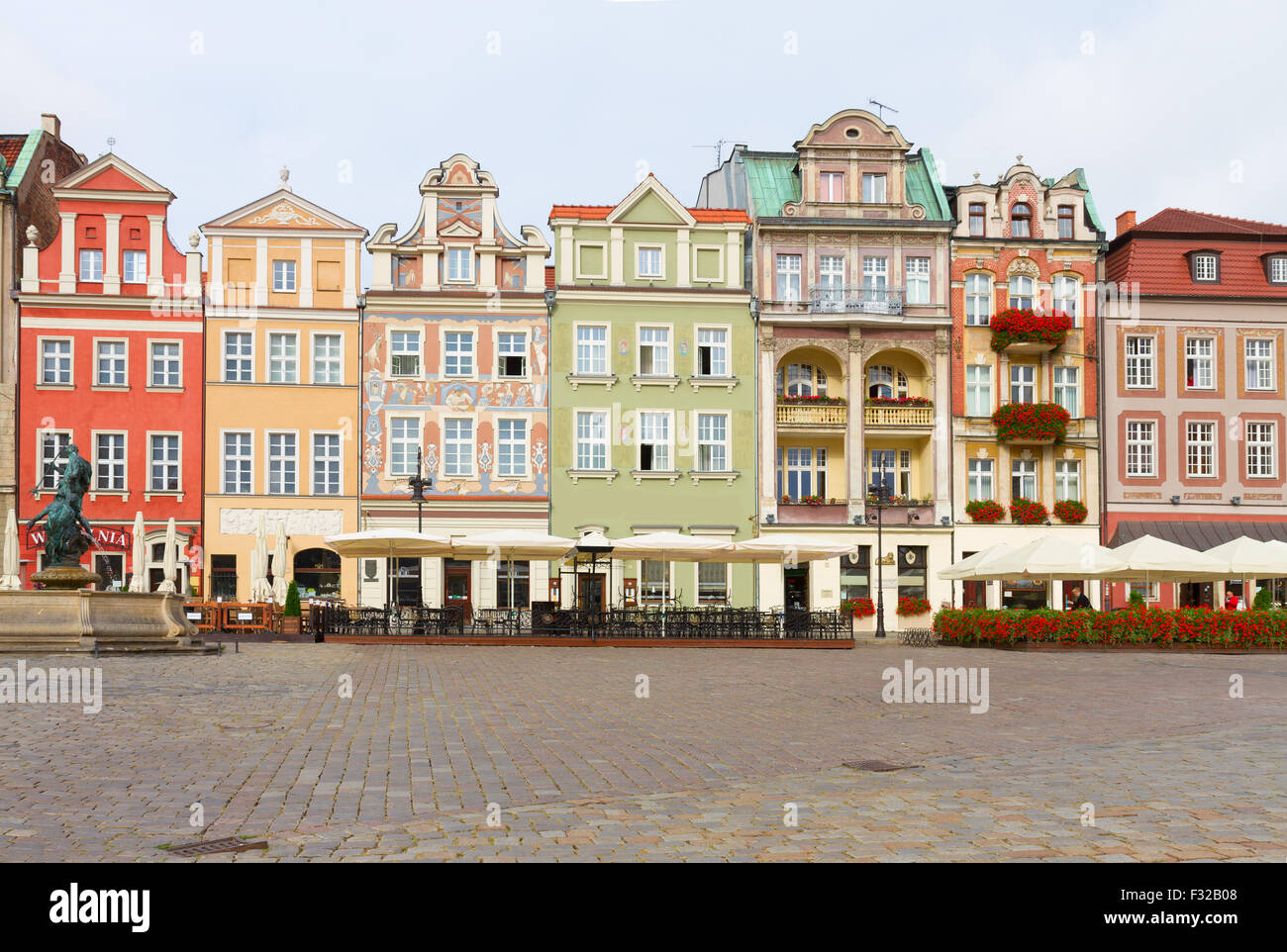 renaissance houses , Poznan, Poland Stock Photo