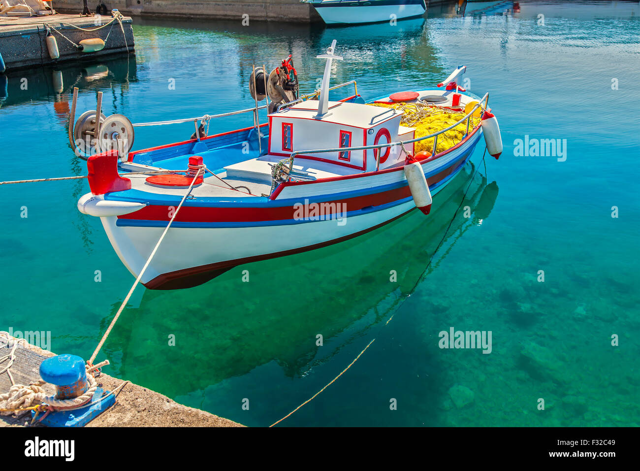 Crete Shell Boat Cretan fishing boats hi-res stock photography and images - Alamy