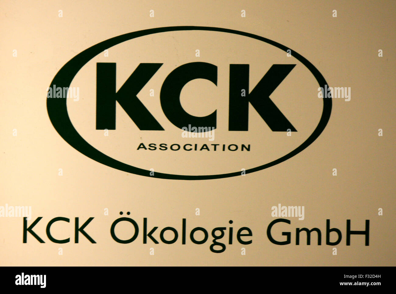 Markenname: 'KCK Oekologie', Berlin. Stock Photo