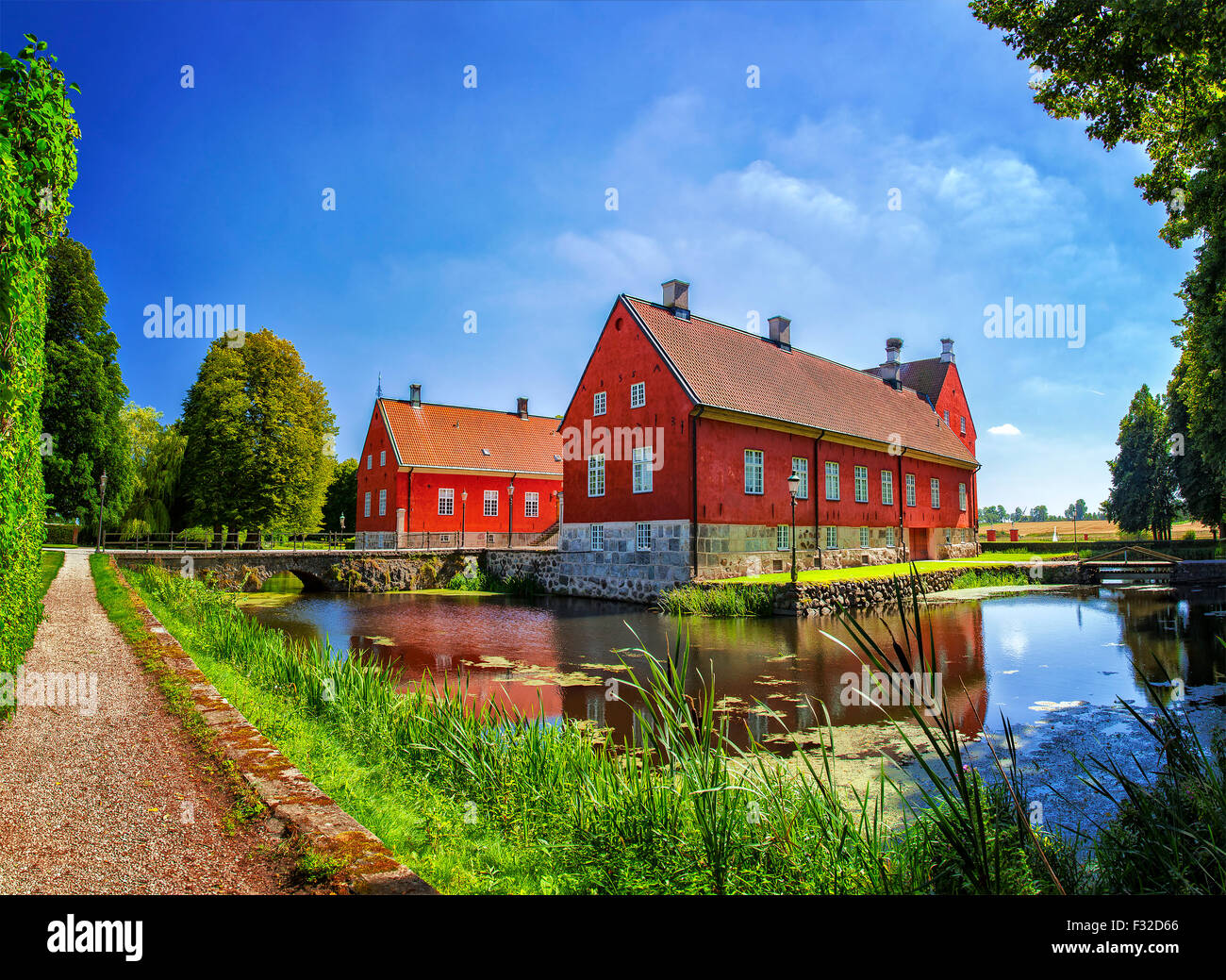 Image of Viderup farming estate. Eslov, southern Sweden. Stock Photo