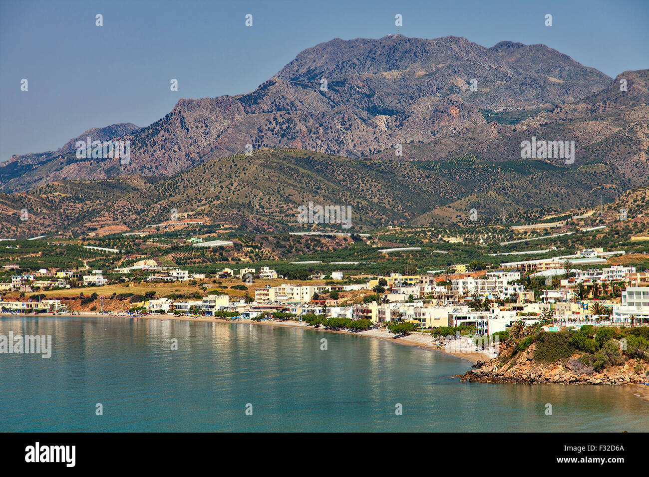 Image of the village of Makrigialos. Crete, Greece. Stock Photo