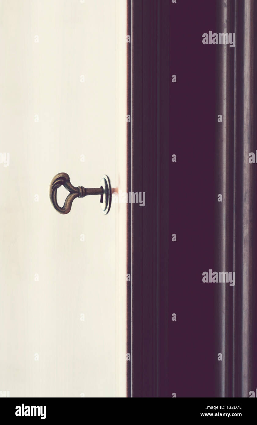 wardrobe with key Stock Photo Alamy