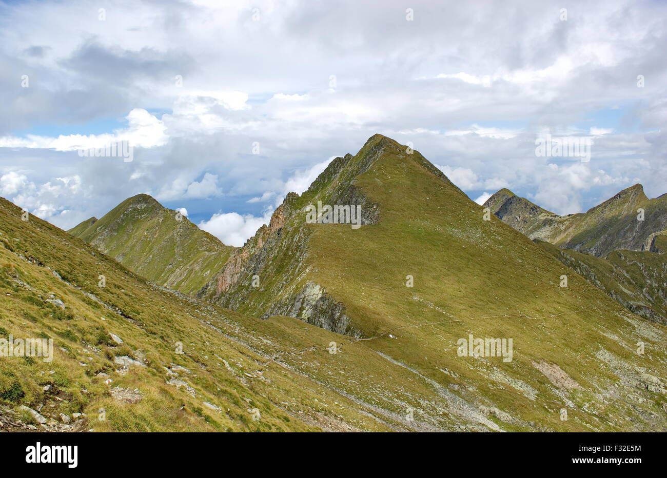 sharp peaks of Fagaras mountains, Romania Stock Photo
