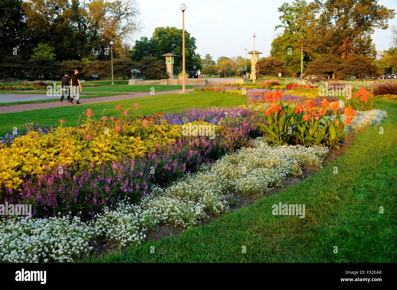 The formal gardens in Humboldt Park, Chicago, Illinois Stock Photo - Alamy