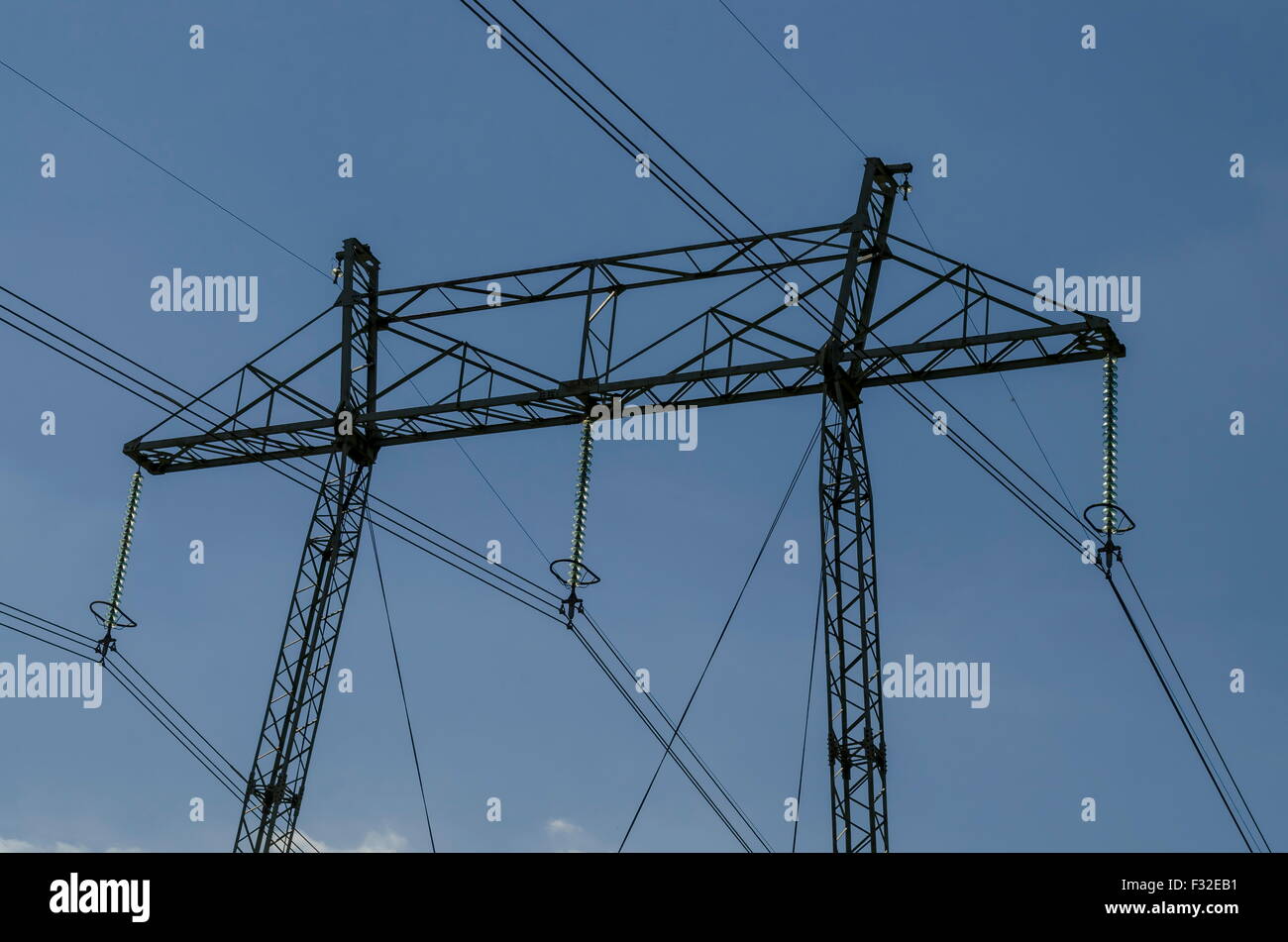Upper part of electric power transmission line, Plana mountain