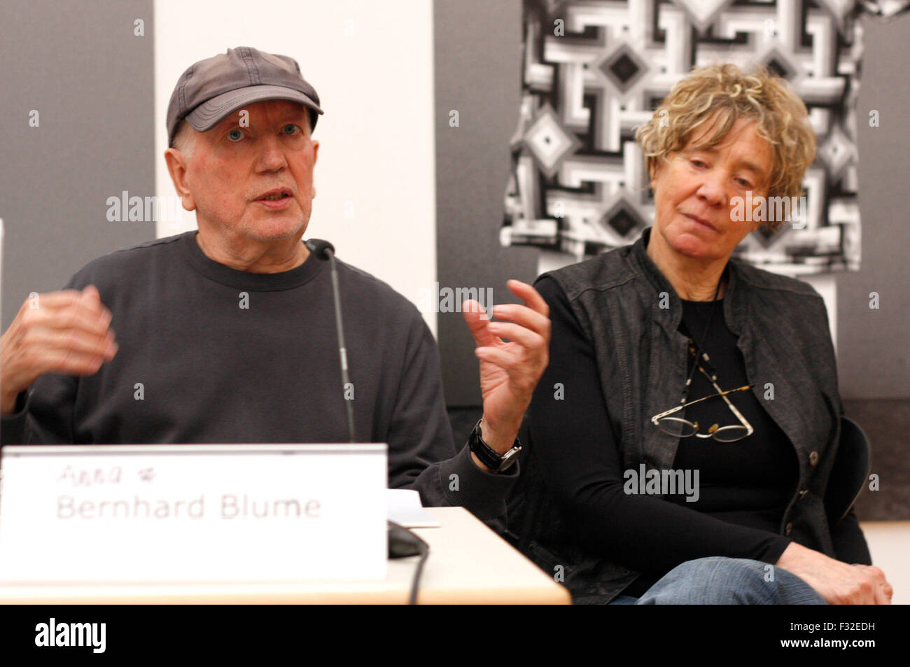 Bernhard Blume, Anna Blume - Eroeffnung der Einzelausstellung 'Anna und Bernhard Blume. Reine Vernunft' im Hamburger Bahnhof, 2. Stock Photo