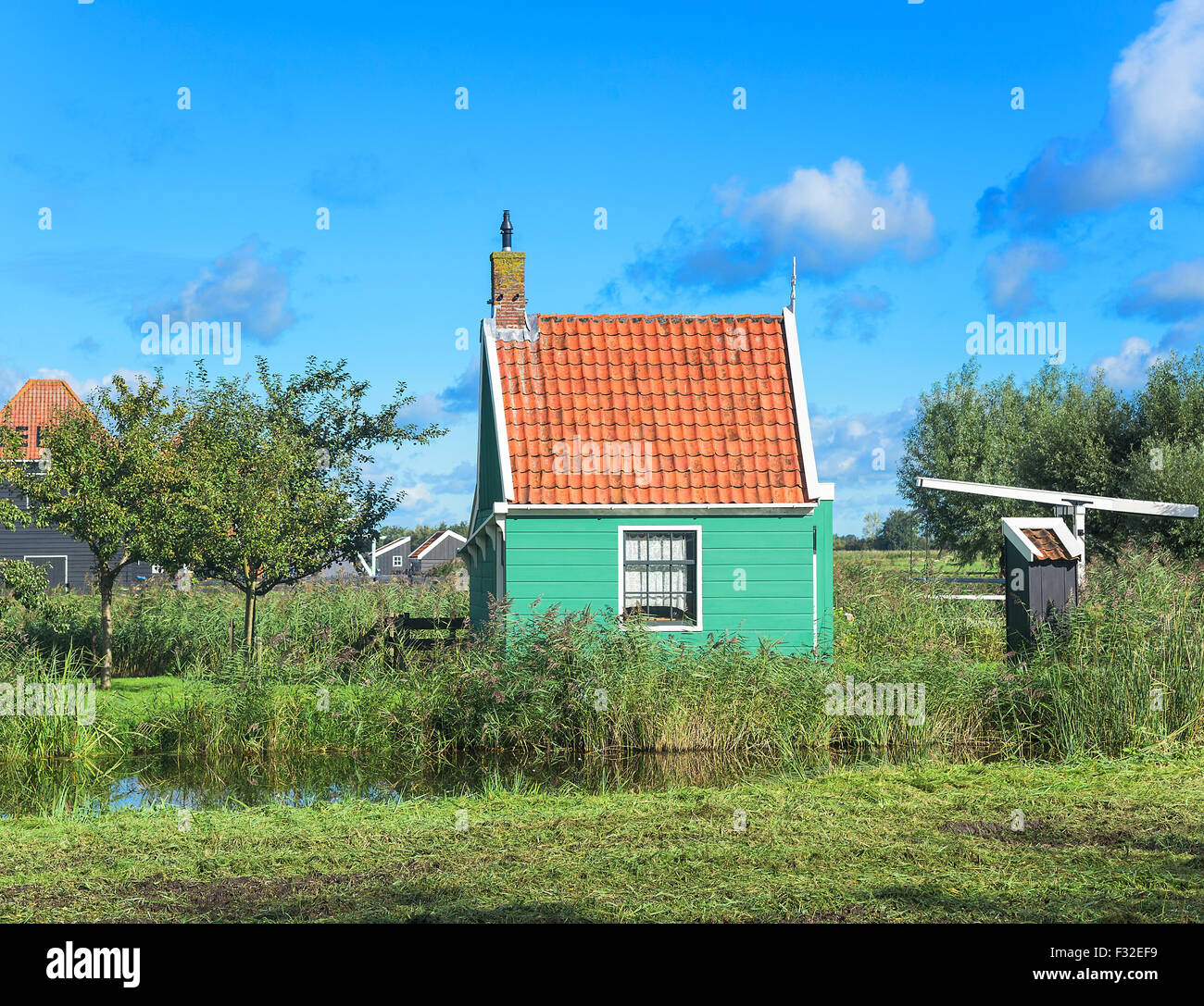 Traditional Dutch village. Stock Photo