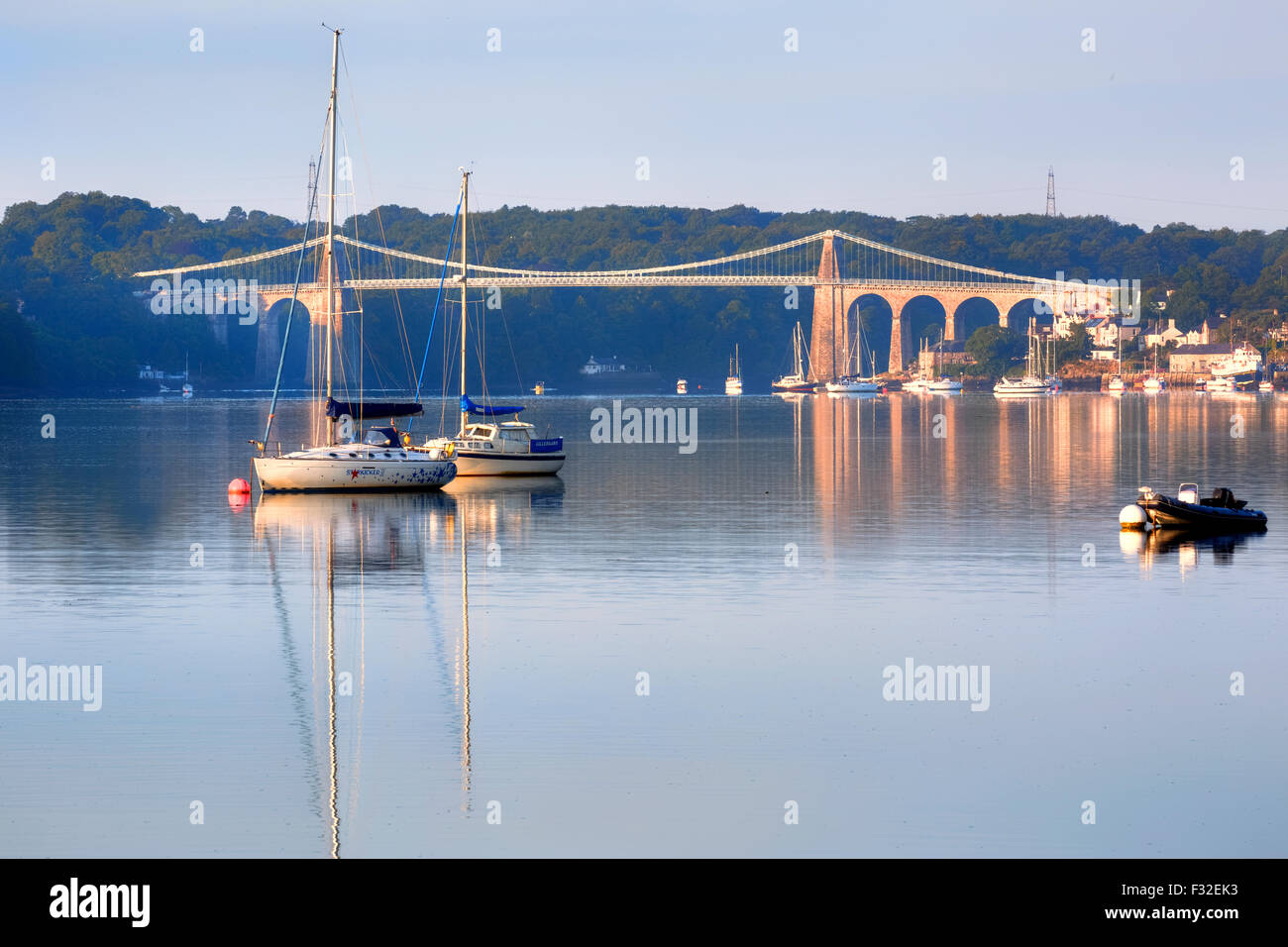 Menai Bridge, Isle of Anglesey, Wales, United Kingdom Stock Photo