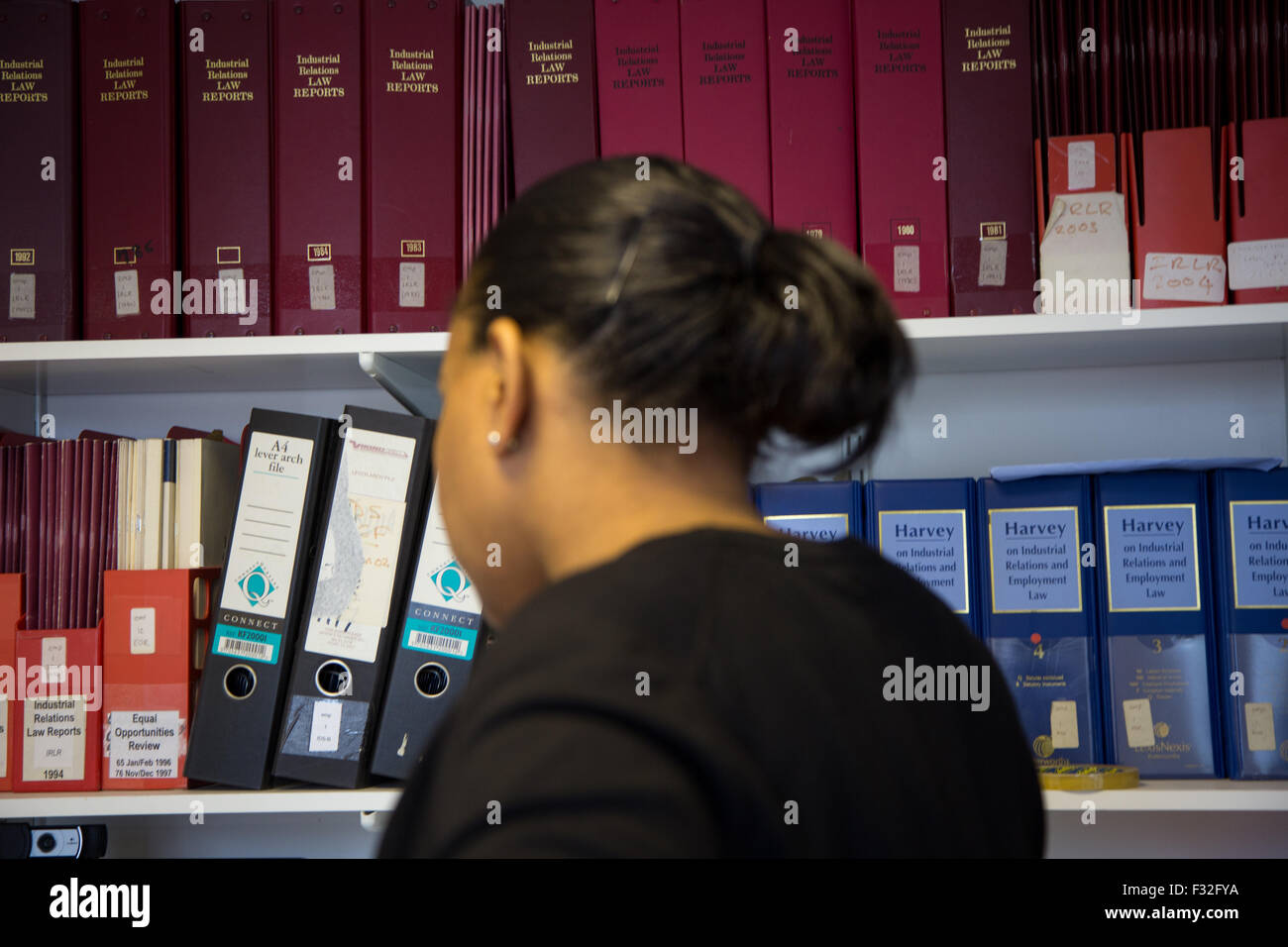 Black woman lawyer at a community Law Centre Stock Photo