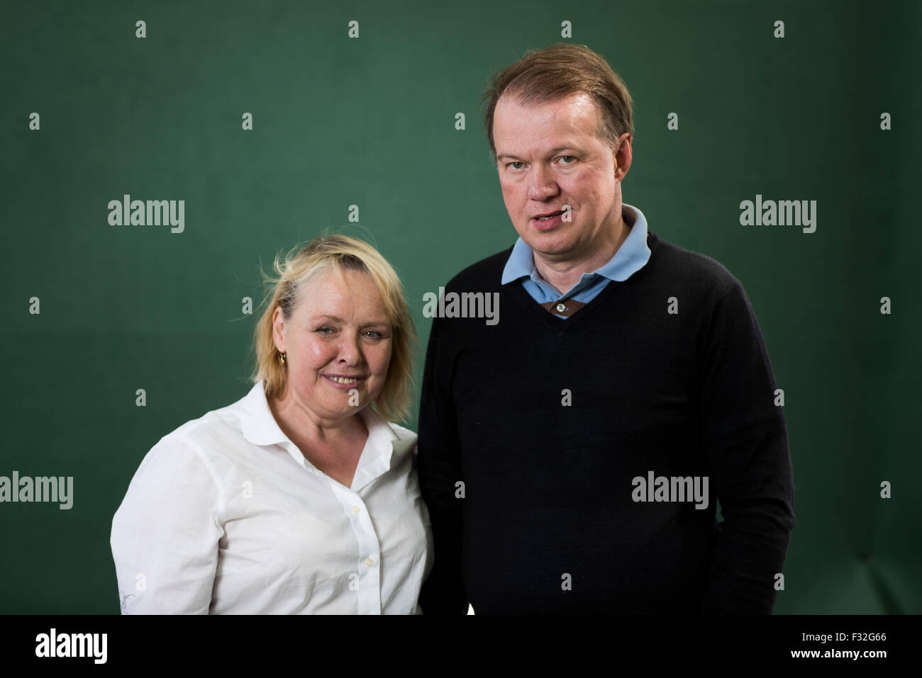 Scottish musician, producer and record label owner Edwyn Collins and his wife Grace Maxwell. Stock Photo