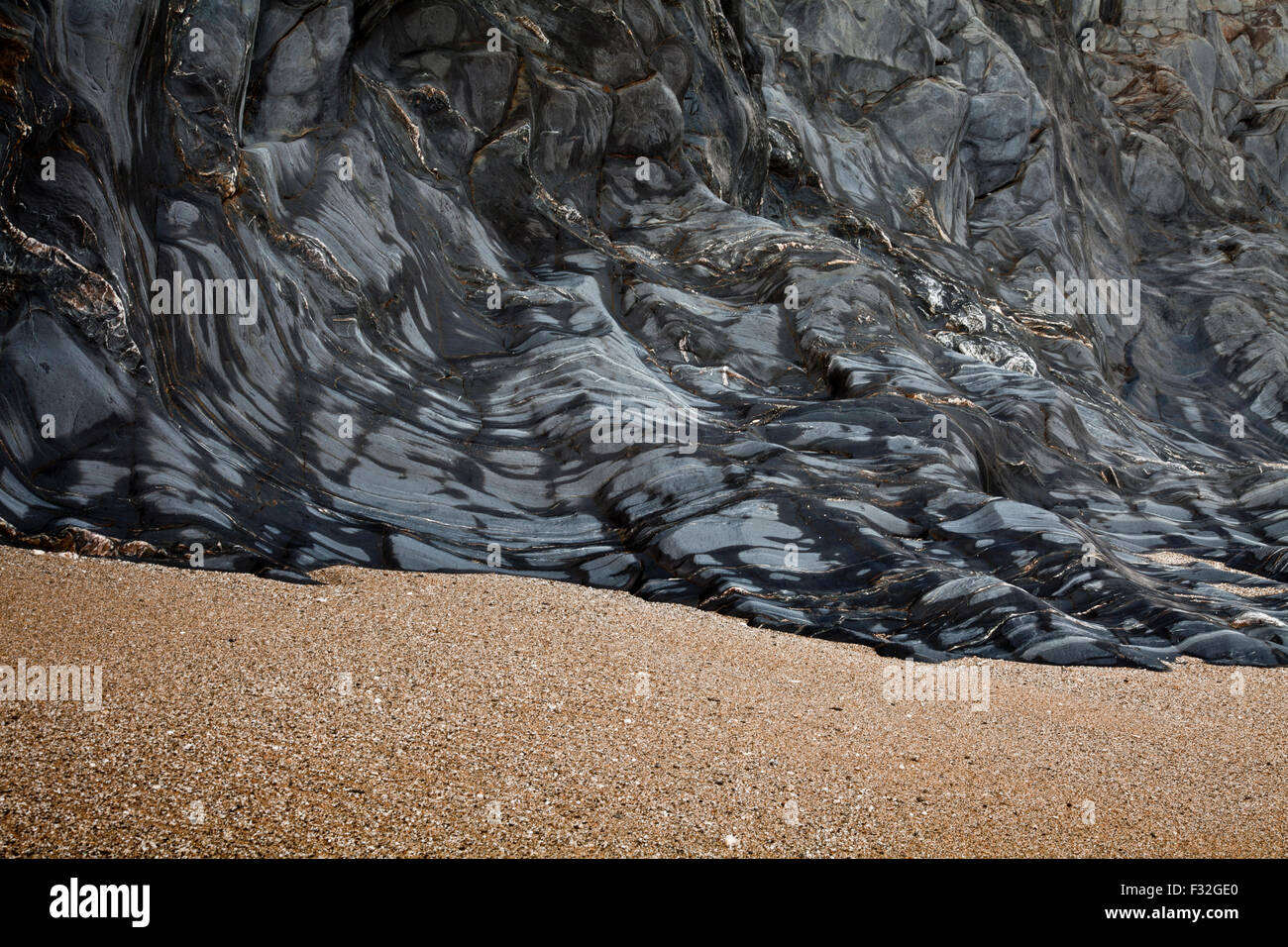 Coastal geological formations Stock Photo