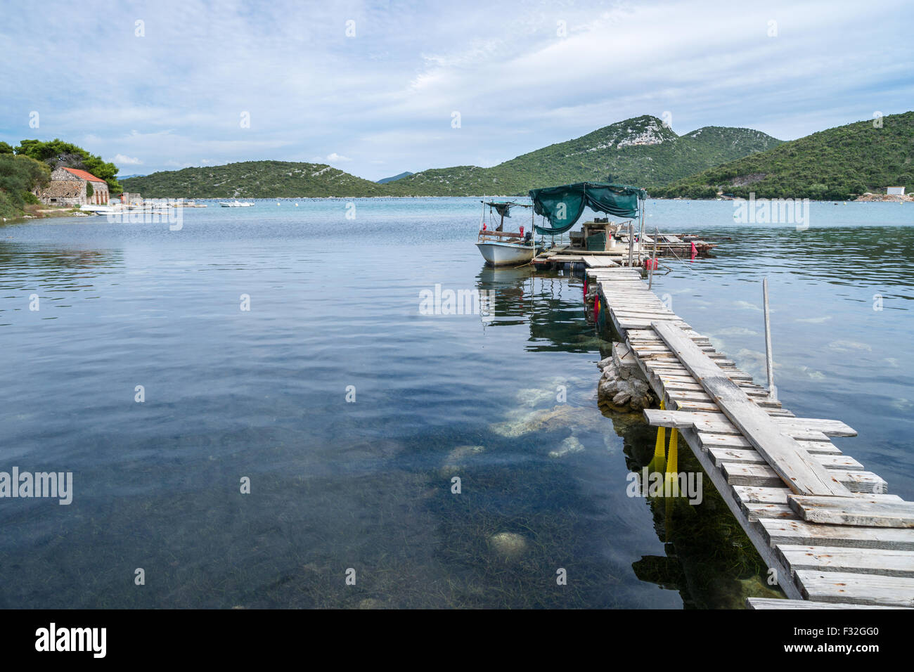 Oyster farm close to Drace in Croatia Stock Photo Alamy