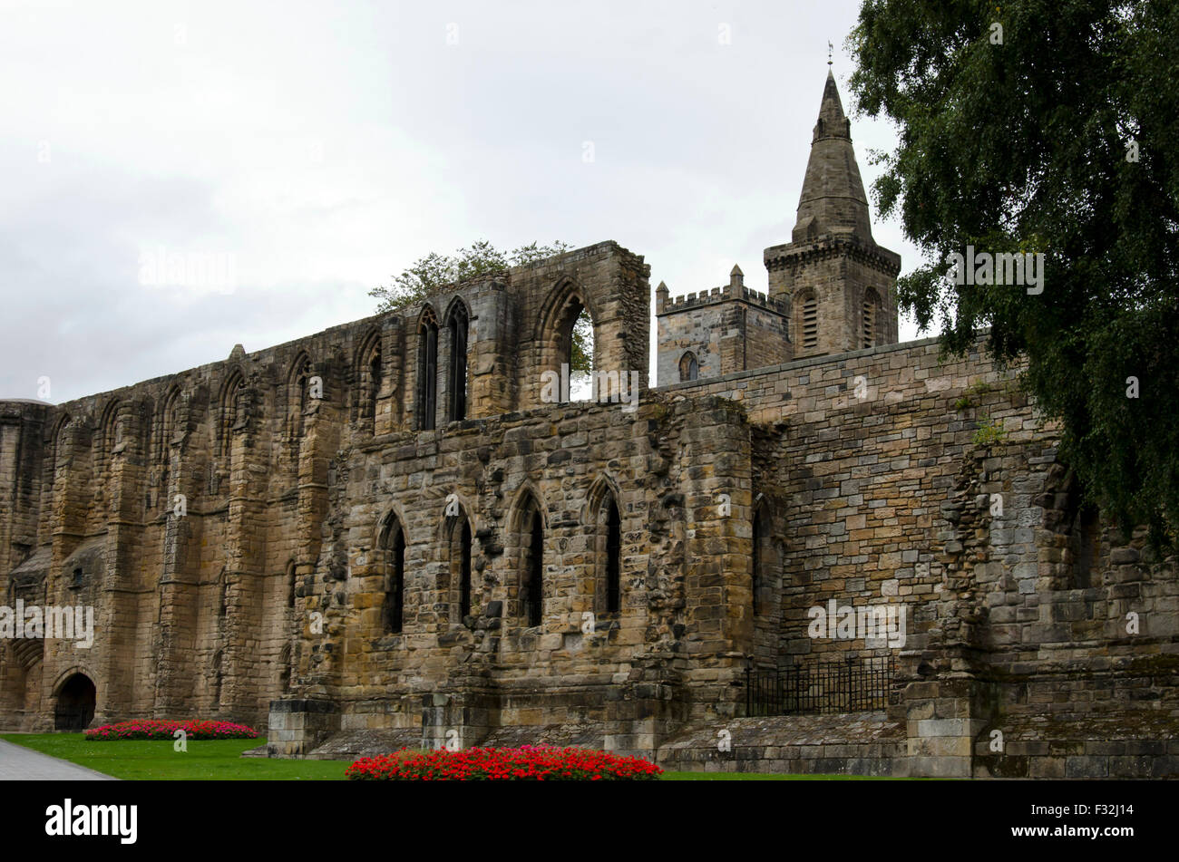 Part of the remains of Dunfermline Abbey in the Kingdom of Fife