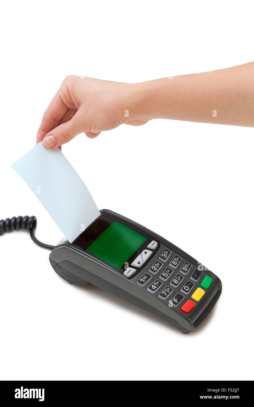 Paying with credit card Stock Photo