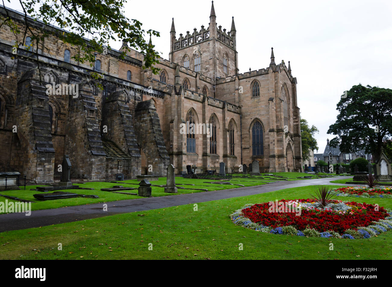 Dunfermline Abbey Church in the Kingdom of Fife, Central Scotland. Stock Photo