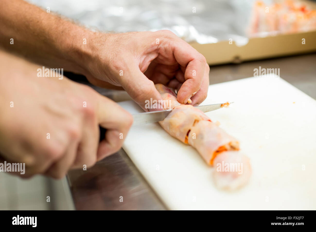 Preparing Chinese food Stock Photo