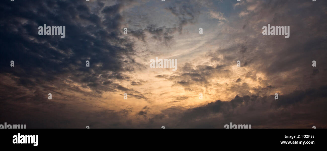 Sunset sky panorama Stock Photo - Alamy