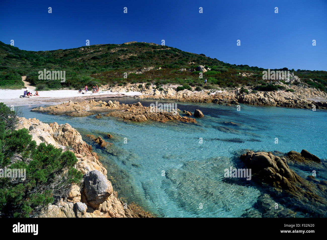 italy, sardinia, costa smeralda, spiaggia del principe beach Stock ...