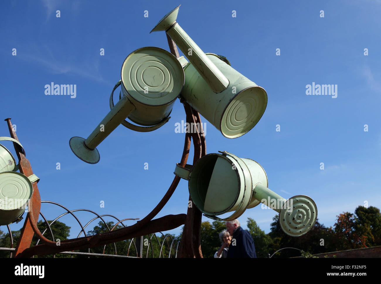 Garden watering cans can Stock Photo