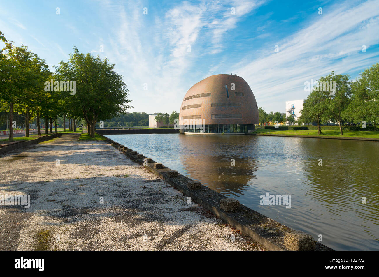 GRONINGEN, NETHERLANDS - AUGUST 22, 2015: Modern building on the groningen university campus. The university counts around 30,00 Stock Photo