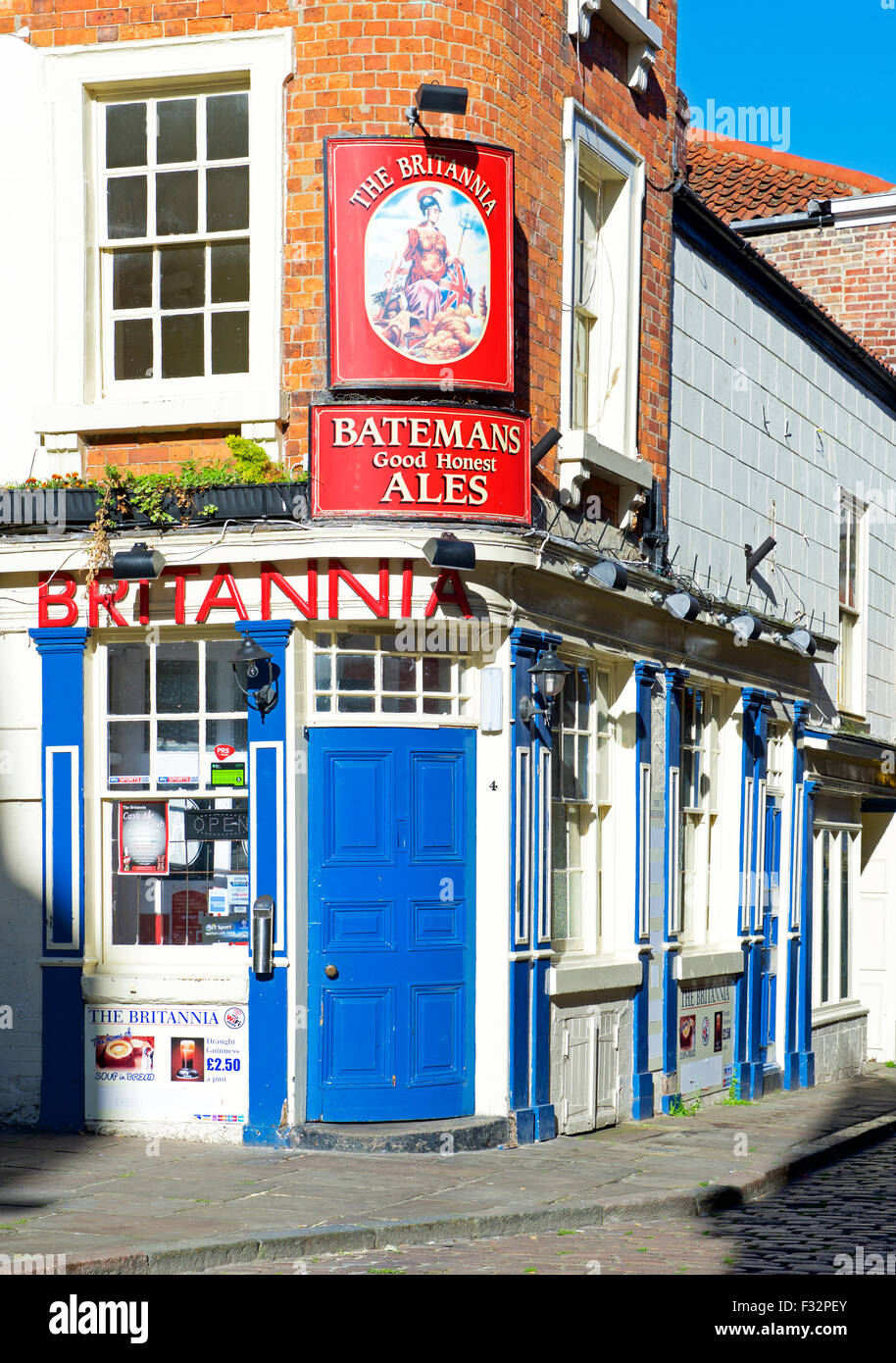 The Britannia pub, Church Street, Boston, Lincolnshire, England UK