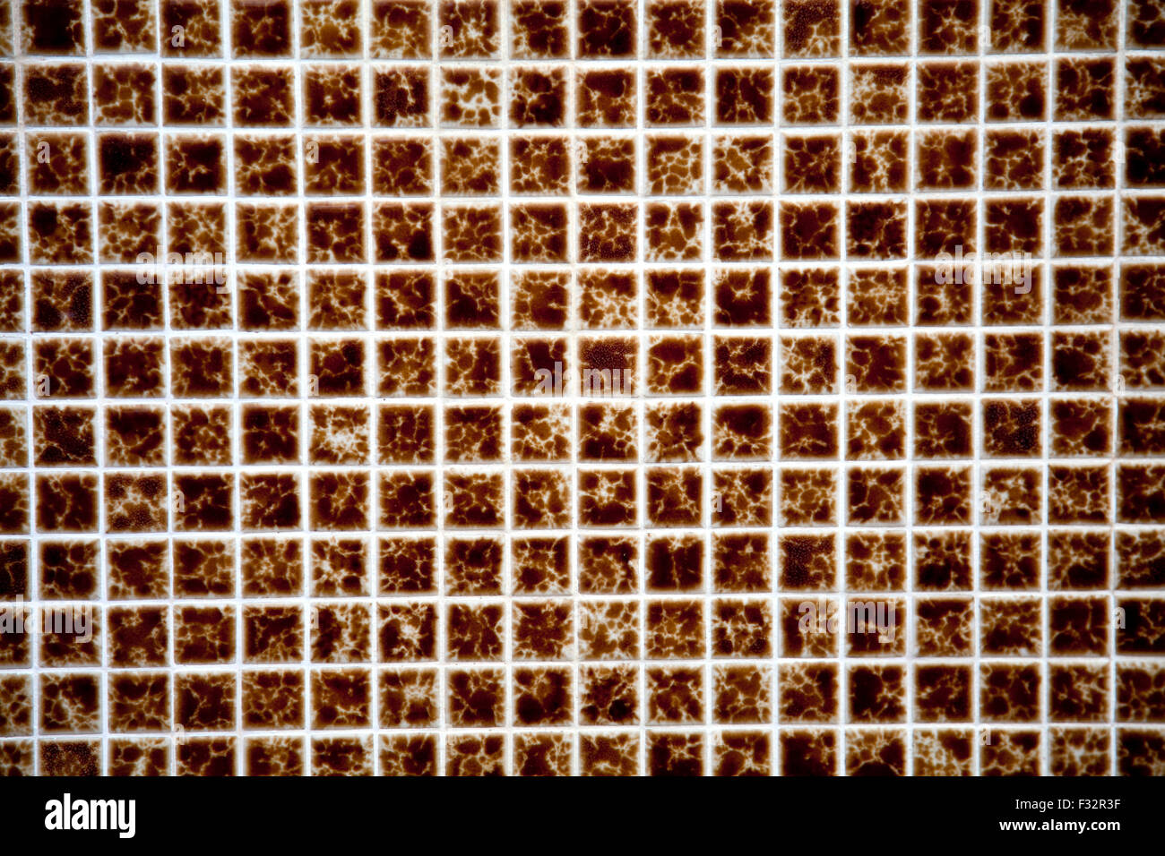 Brown ceramic tiles. Portugal. Stock Photo