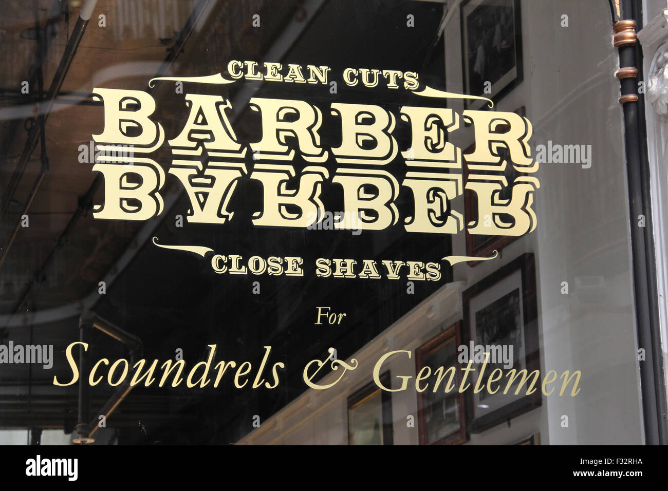 Scoundrels and Gentlemen Barber at Barton Arcade in Manchester Stock Photo