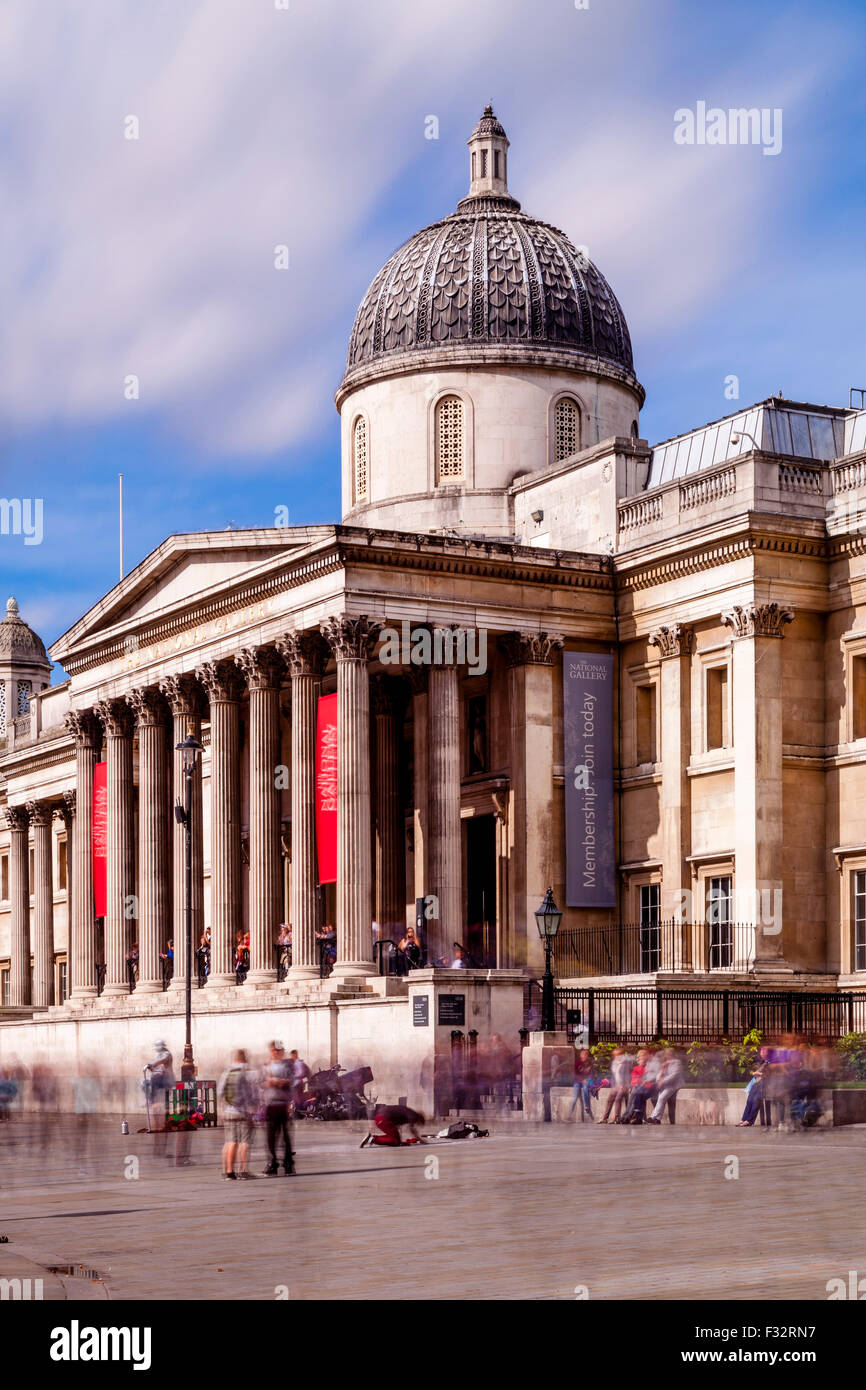 The National Gallery, Trafalgar Square, London, England Stock Photo