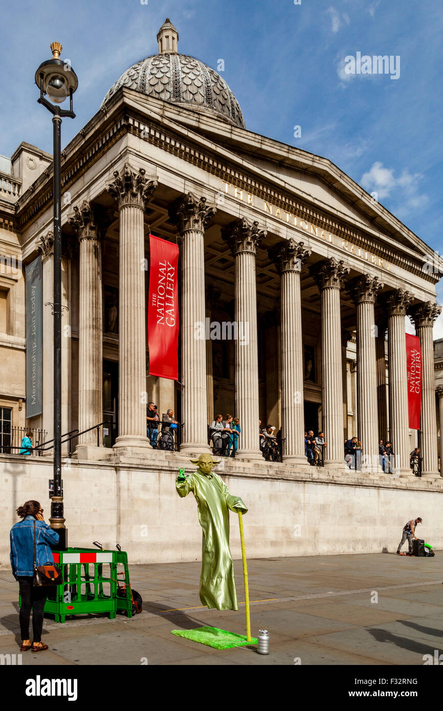The National Gallery, Trafalgar Square, London, England Stock Photo