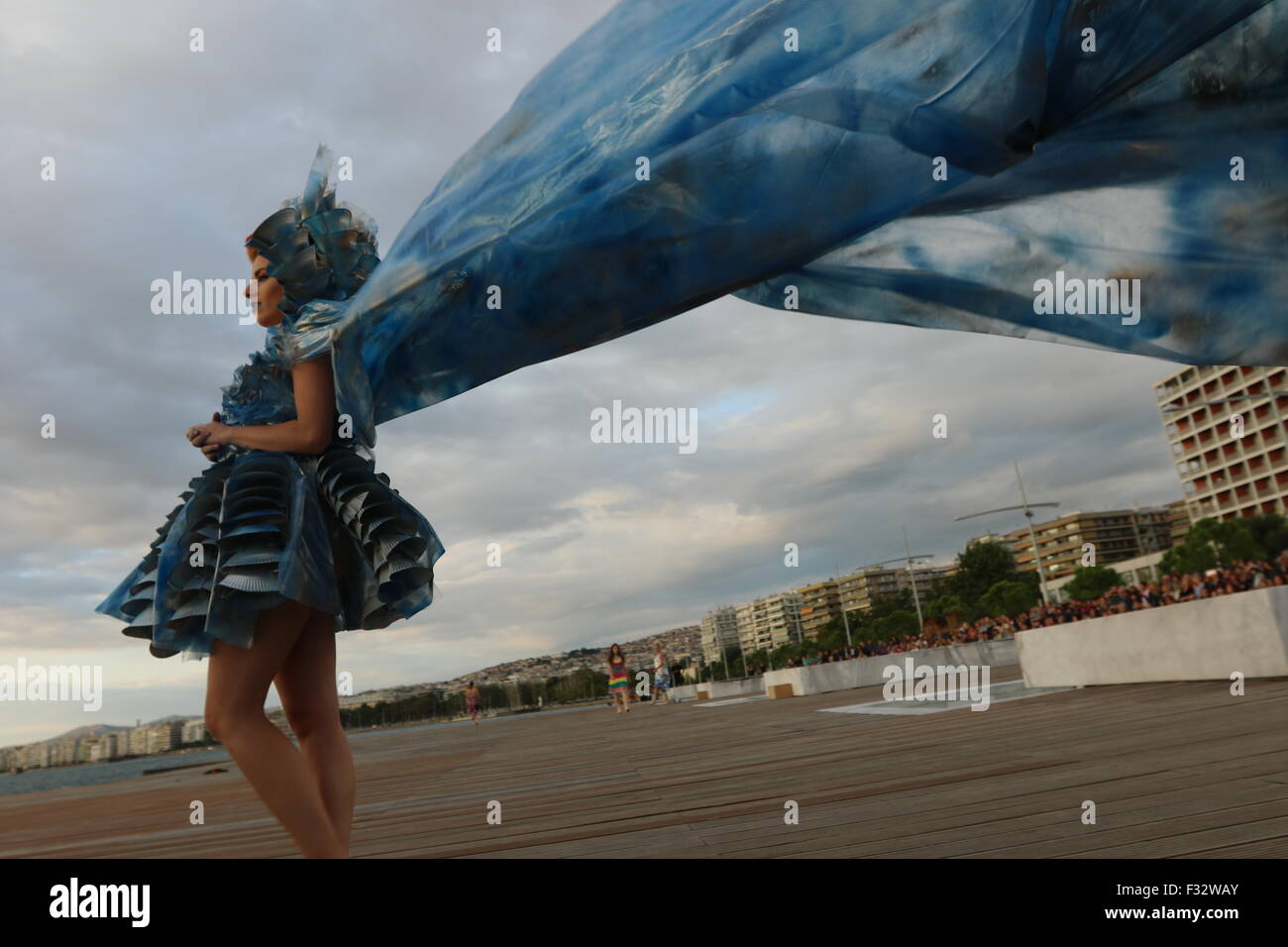 Thessaloniki, Greece, 28 September 2015. An outdoor fashion show with