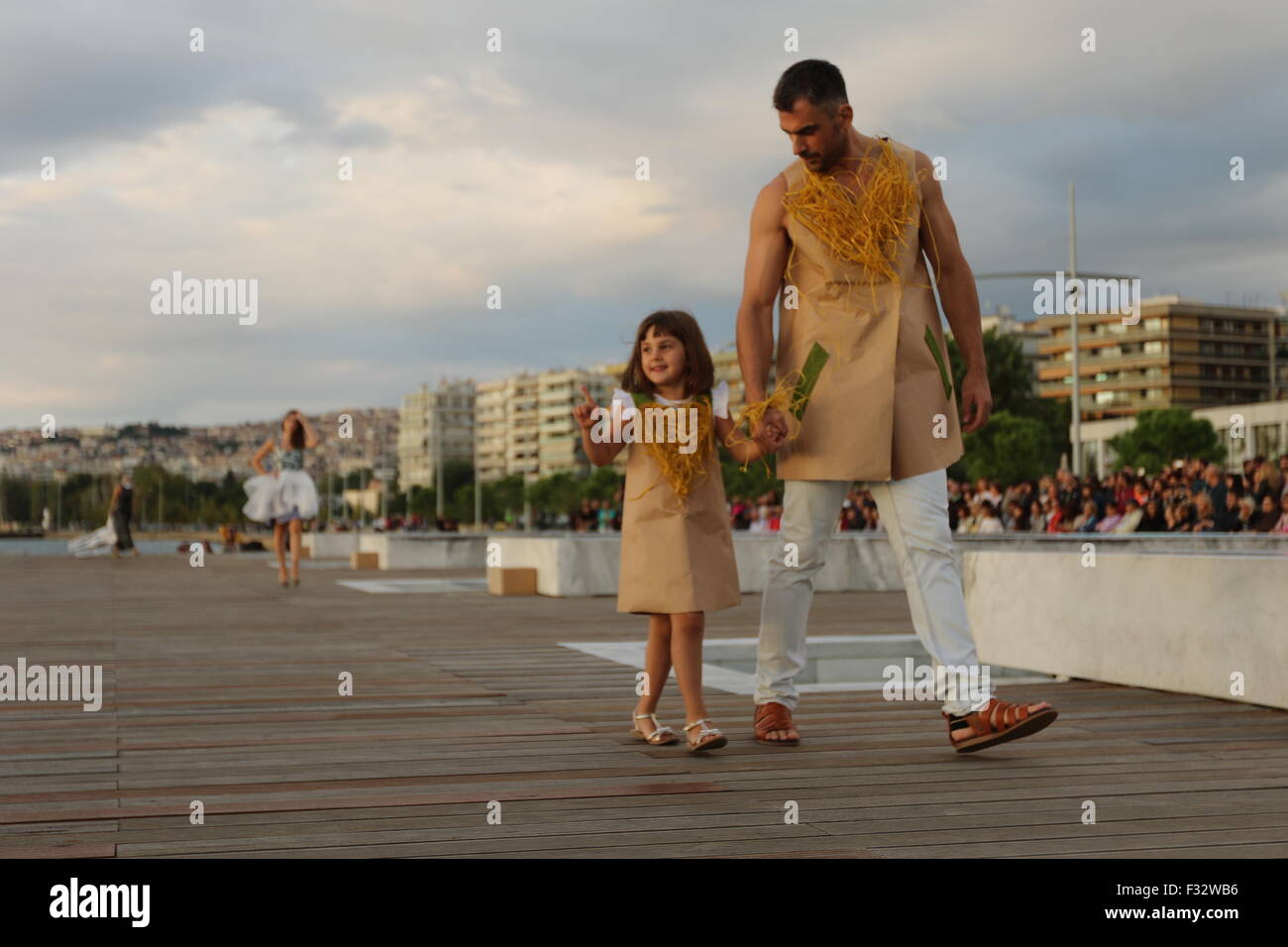 Thessaloniki, Greece, 28 September 2015. An outdoor fashion show with