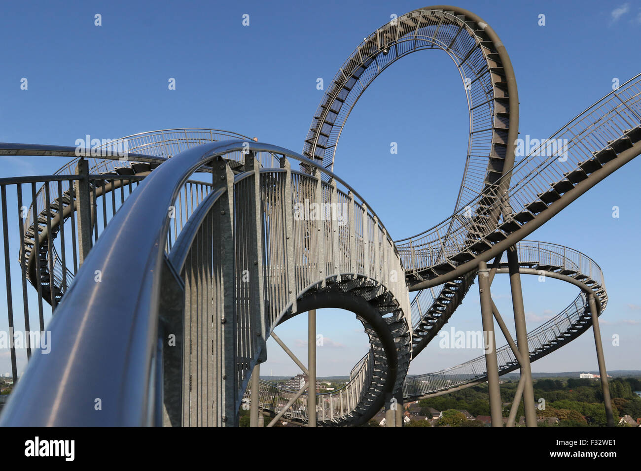 Tiger & Turtle, Magic Mountain, Duisburg, Germany. 28th September 2015. Designed by Heike Mutter and Ulrich Genth. Stock Photo