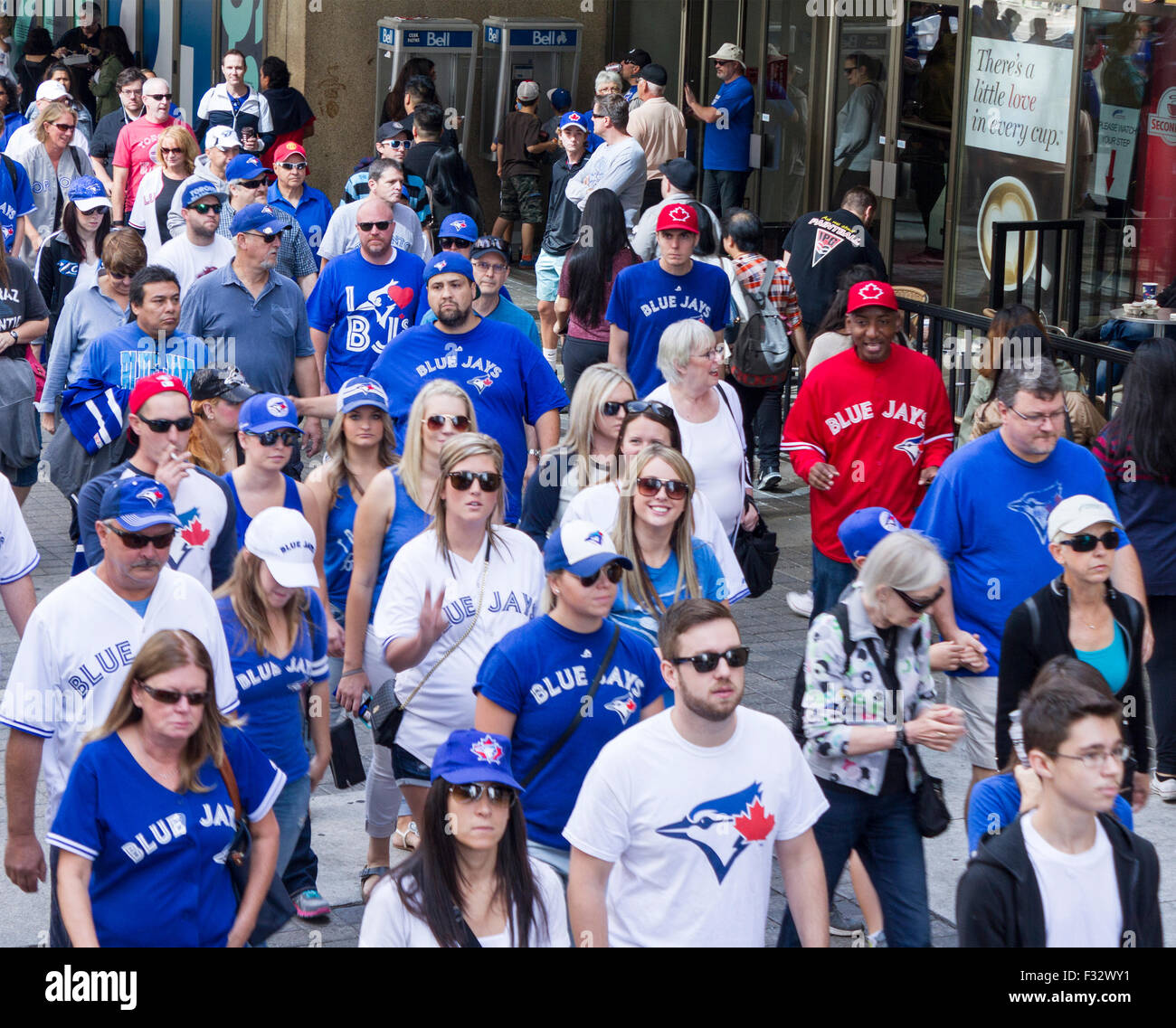 Toronto Blue Jays baseball fans head to the Rogers Centre to watch the game  Stock Photo - Alamy