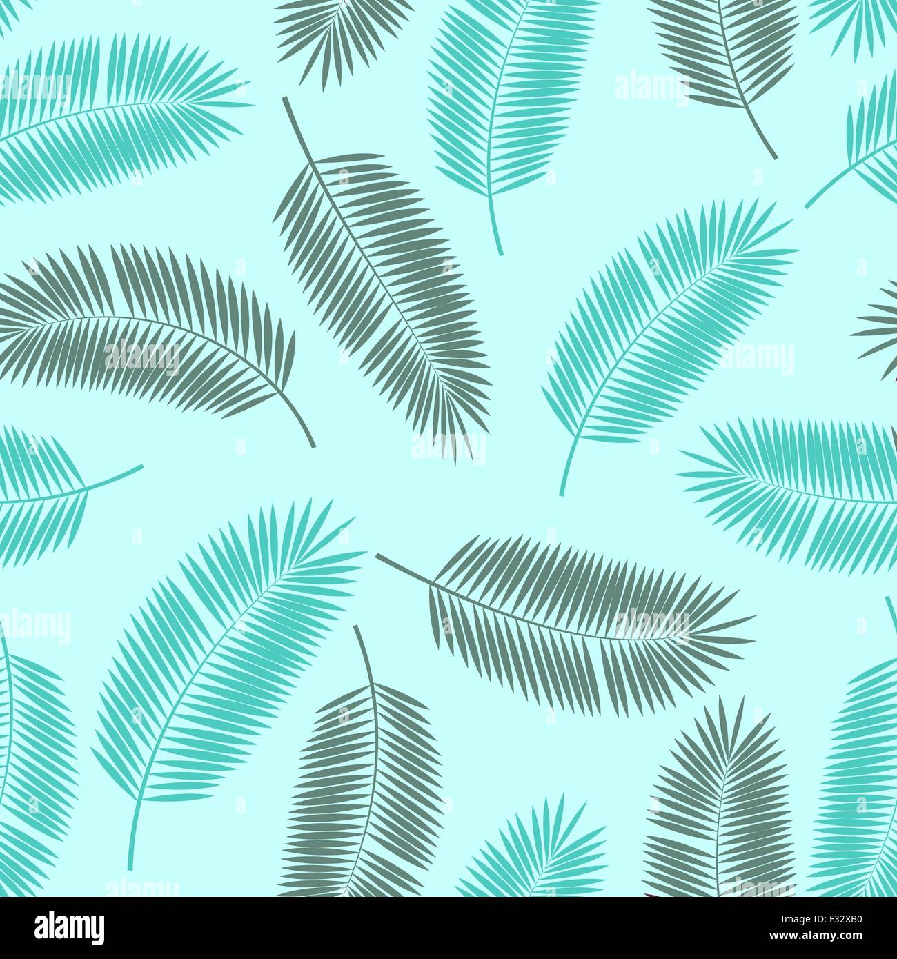 Palm Leaf Vector Seamless Pattern Background Illustration Stock Vector ...