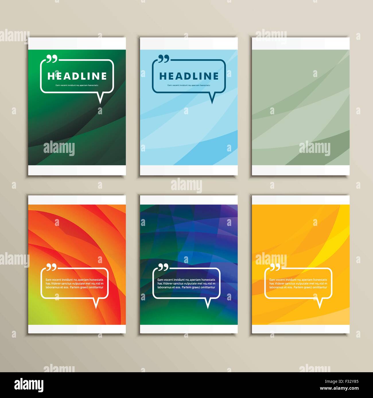 Set six abstract pictures of bright color Stock Vector Image & Art - Alamy