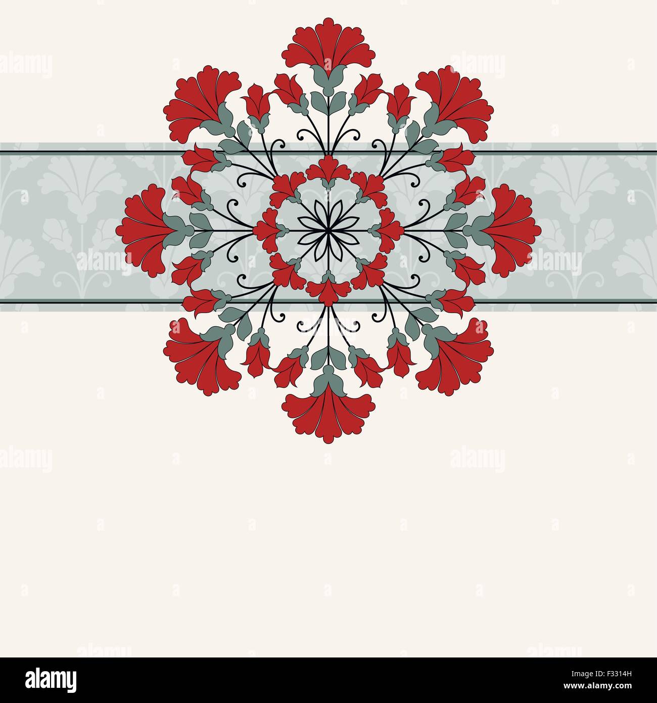 Invitation card with floral ornament Stock Vector Image & Art - Alamy
