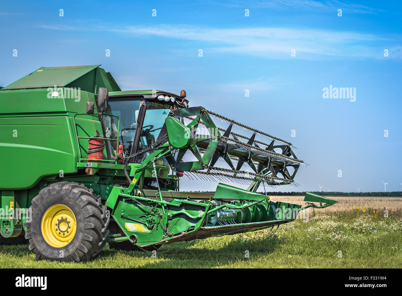 Green combine! Stock Photo