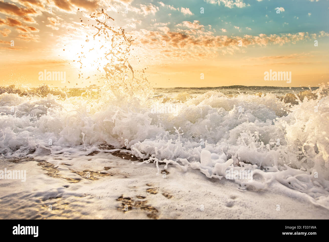 Wave splashes. Stock Photo