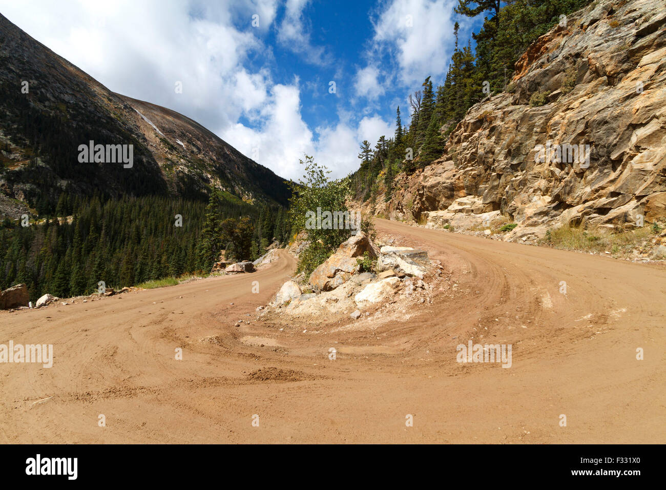 Old Fall River Road, Rocky Mountain National Park, Colorado Stock Photo