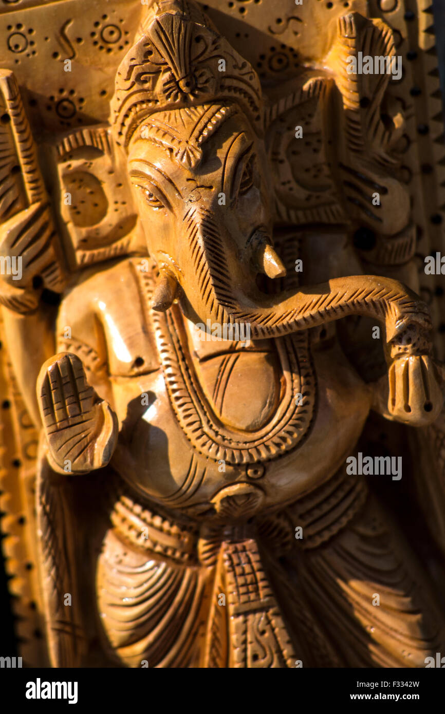 A wooden carving of an elephant, made in Tibet Stock Photo - Alamy