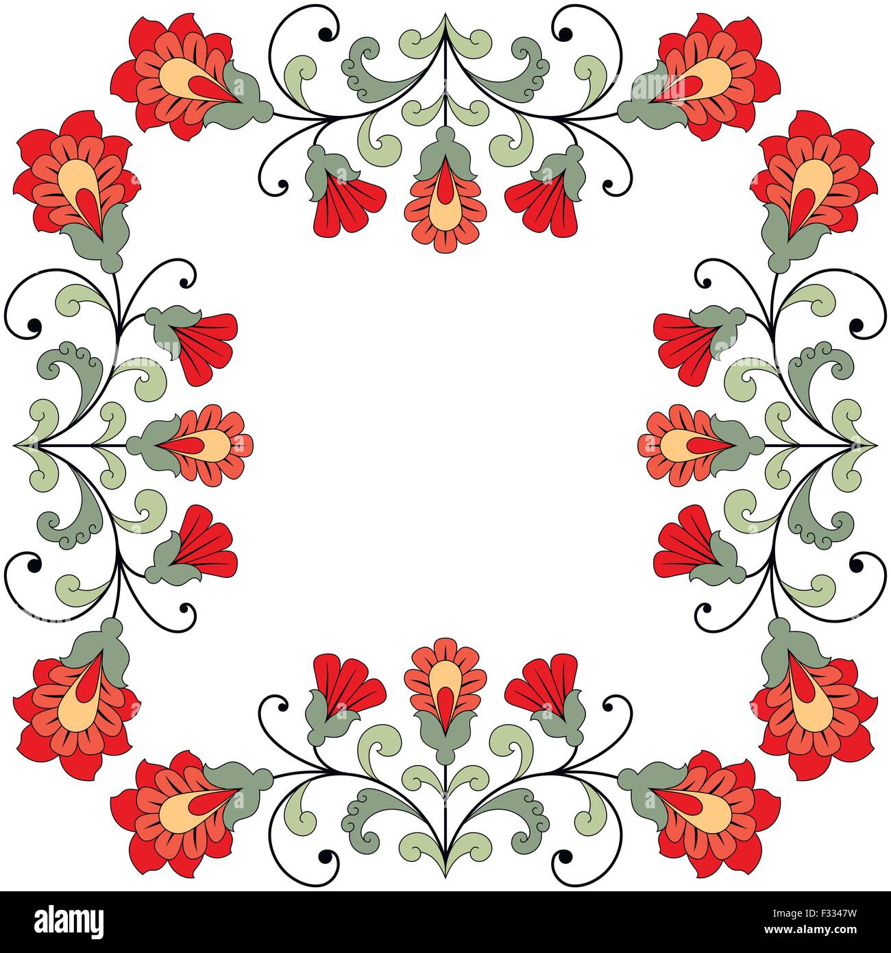 Invitation card with floral ornament Stock Vector Image & Art - Alamy