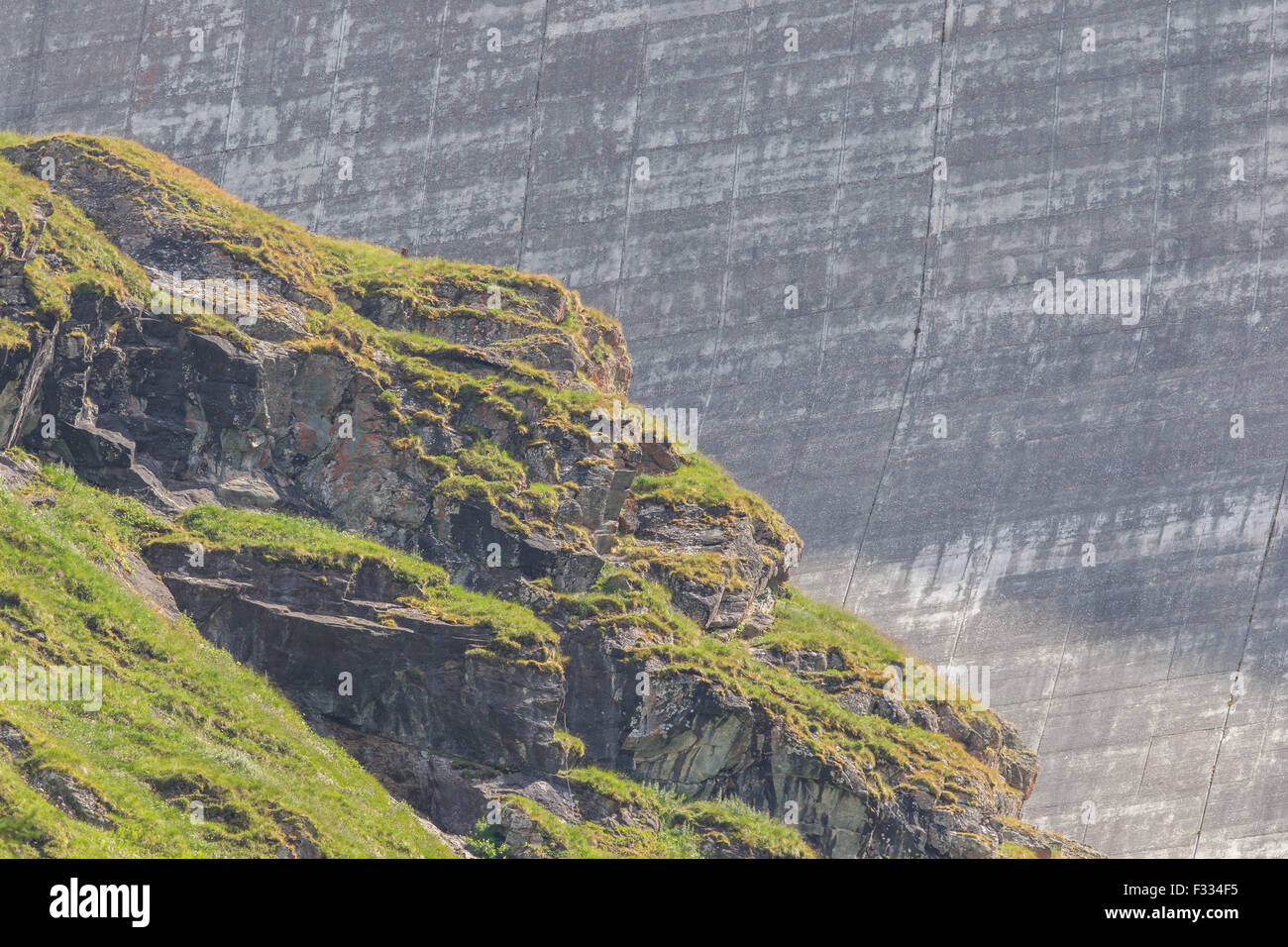 Dam Grande Dixence Worlds highest gravity dam Switzerland Stock
