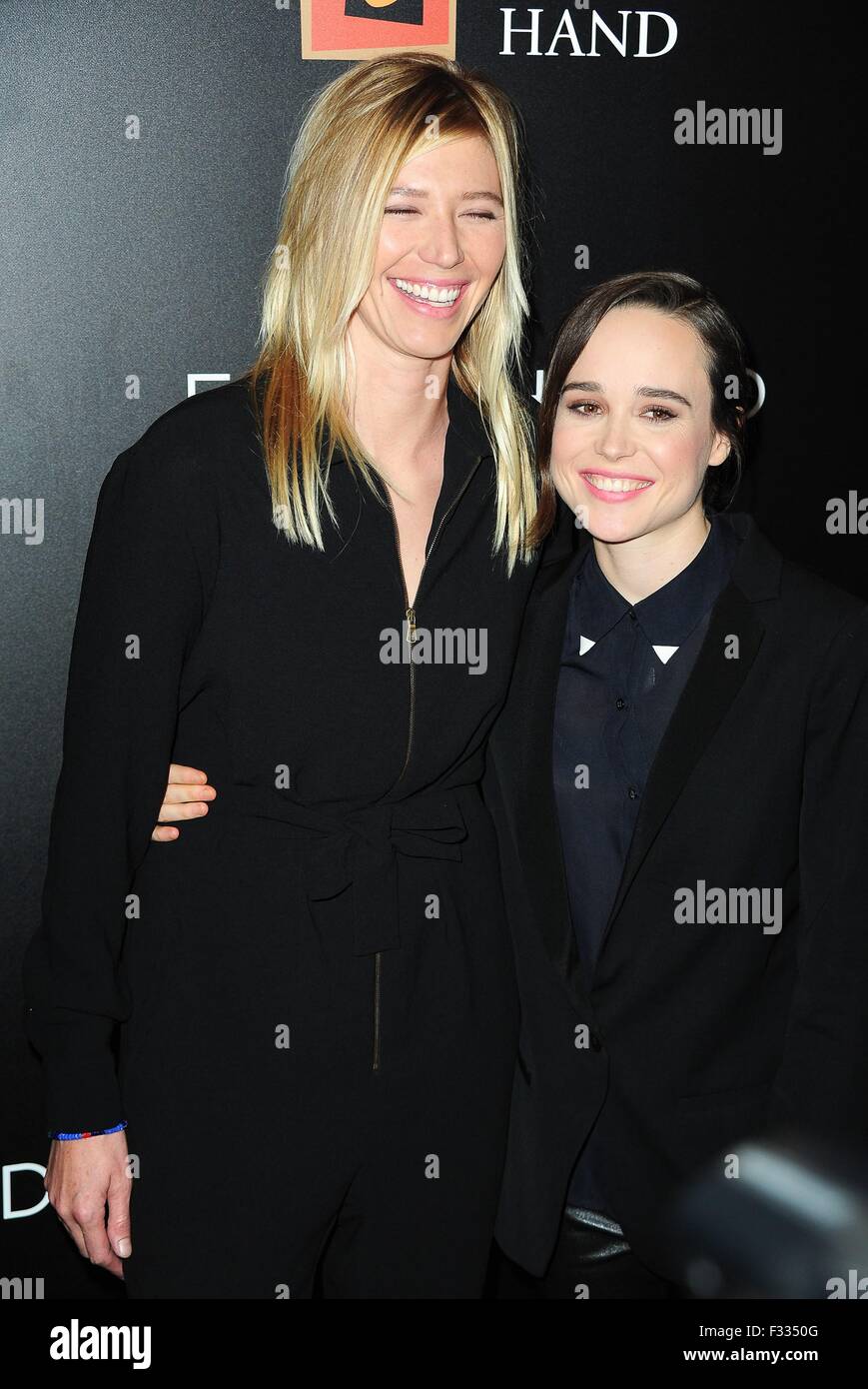 New York, NY, USA. 28th Sep, 2015. Samantha Thomas, Ellen Page at arrivals for FREEHELD Premiere, Museum of Modern Art (MoMA), New York, NY September 28, 2015. Credit:  Gregorio T. Binuya/Everett Collection/Alamy Live News Stock Photo