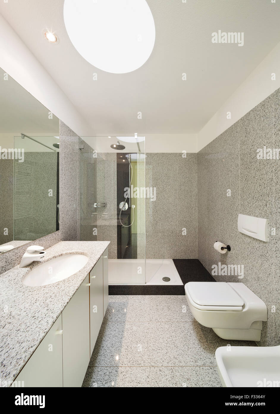 Architecture, interior of a modern house, bathroom view Stock Photo - Alamy