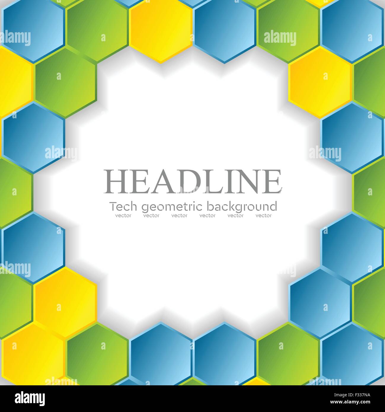 Abstract bright hexagons pattern design. Vector background Stock Vector ...