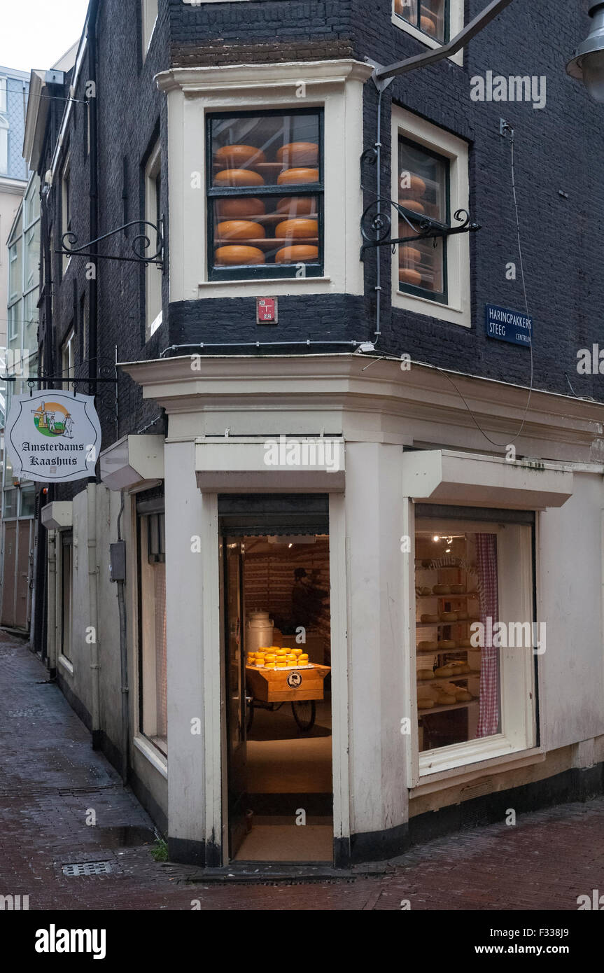 Dutch cheese shop in Amsterdam. Holland Netherlands Stock Photo